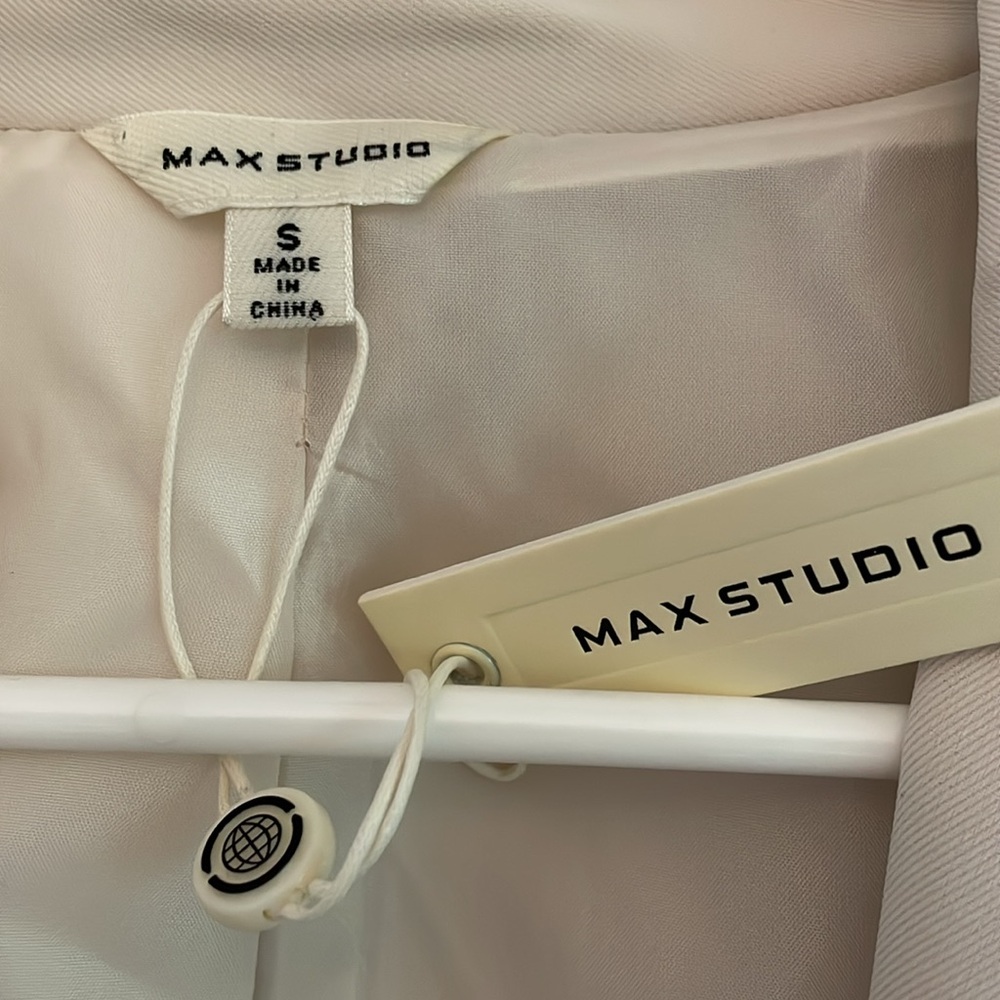 Max Studio Cream Polyester One Button Modern Blaz… - image 5